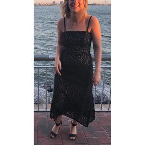 ALI & JAY - LINGERIE INSPIRED LACE MIDI DRESS - BLACK - SMALL